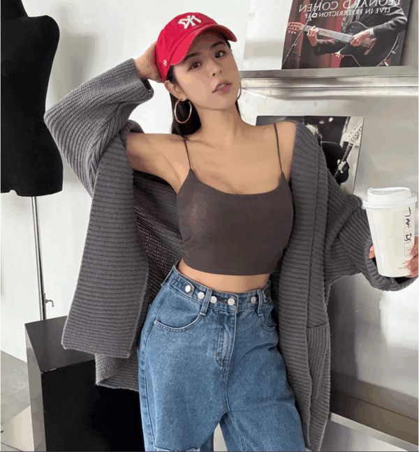 磨毛發熱細肩BRA TOP：圖片 3